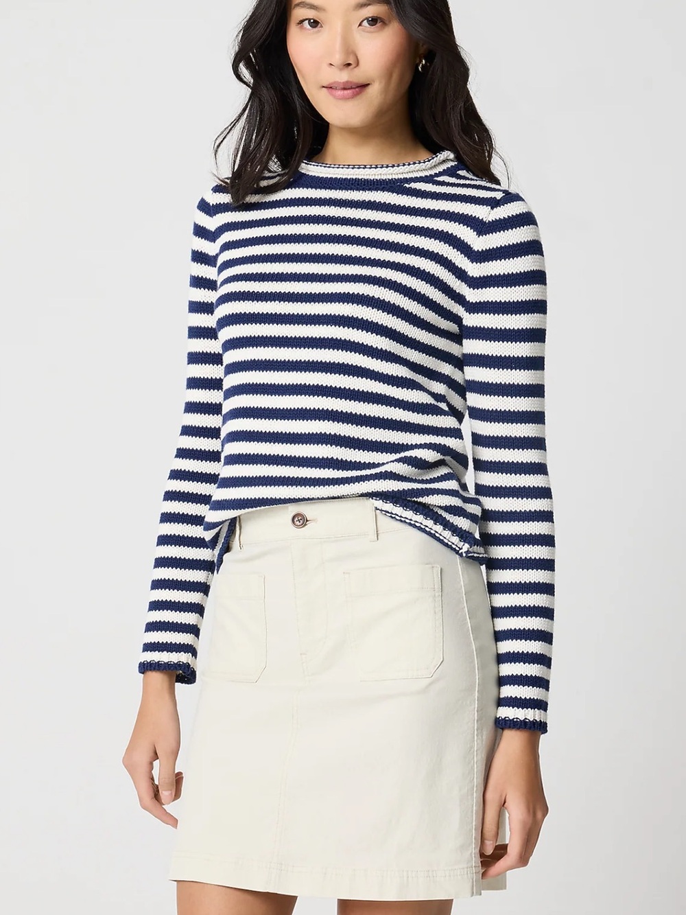 J.Crew Lizzie Patch Pocket Cotton Linen Blend Mini Skirt Size 6